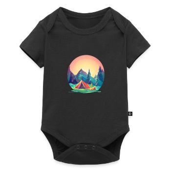 Camping Tentes cadeaux Camping-car Caravan Camp - Body à manches courtes Premium Bébé - noir - Devant