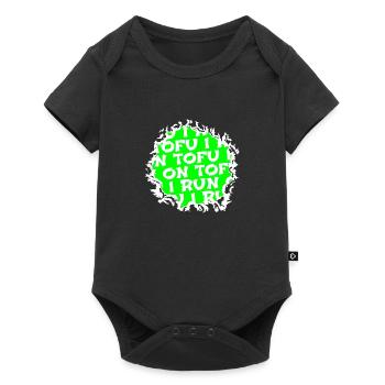 vegetarian joke birthday plant go vegan vegetable - Baby Premium short-sleeve bodysuit - black - Front