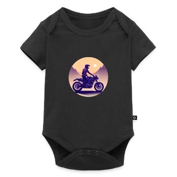Motorcycle Motorcycle Fan Motorcross Motorcyclists - Baby Premium short-sleeve bodysuit - black - Front