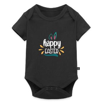 Happy Easter Frohe Ostern - Baby Premium short-sleeve bodysuit - black - Front