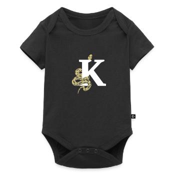 Letter k snake - Baby Premium short-sleeve bodysuit - black - Front