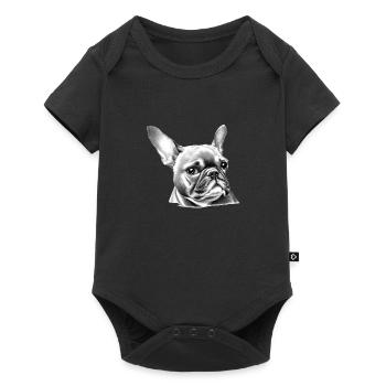 Chiens Propriétaires de chiens Chien Bulldog Propriétaires de chiens - Body à manches courtes Premium Bébé - noir - Devant