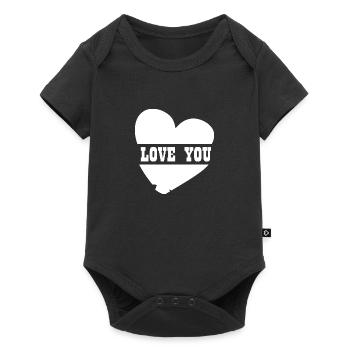 LOVE YOU - Baby Premium Kurzarmbody - Schwarz - Vorne
