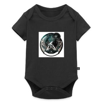 femme face signe verseau - Body à manches courtes Premium Bébé - noir - Devant