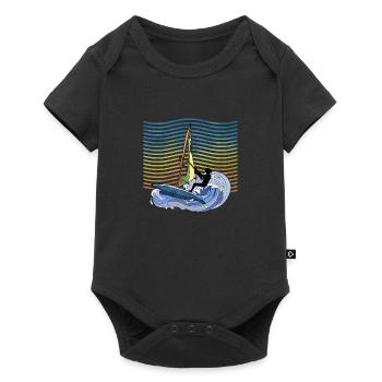 Windsurfen - Baby Premium Kurzarmbody - Schwarz - Vorne