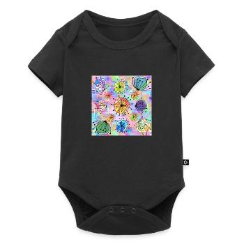 Flowers - Baby Premium short-sleeve bodysuit - black - Front