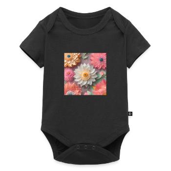 Amazing Flowers - Baby Premium short-sleeve bodysuit - black - Front