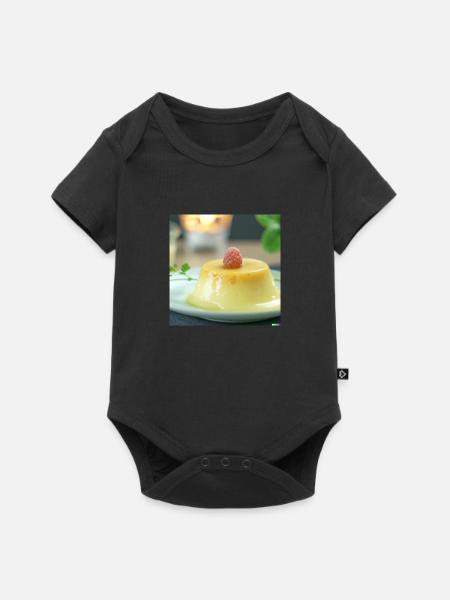 Vanillesosse in Pudding - Baby Premium Kurzarmbody - Schwarz