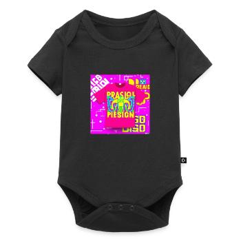 T-shirt fluo - Body à manches courtes Premium Bébé - noir - Devant
