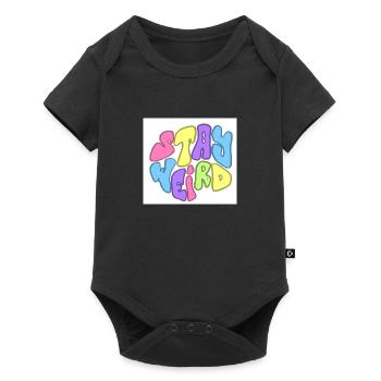 STAY WEIRD - Baby Premium Kurzarmbody - Schwarz - Vorne