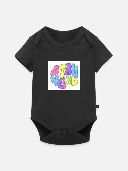 STAY WEIRD - Baby Premium Kurzarmbody - Schwarz