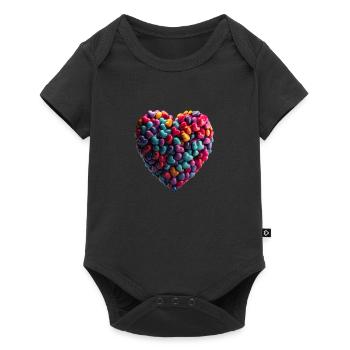 Une déclaration d’amour n’a pas besoin d’être parfaite - Body à manches courtes Premium Bébé - noir - Devant