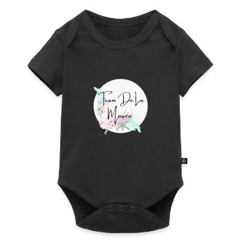 Team de la mariée floral - Body à manches courtes Premium Bébé - noir - Devant