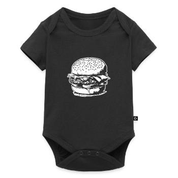 hamburgers, restauration rapide, barbecues, cheeseburgers - Body à manches courtes Premium Bébé - noir - Devant