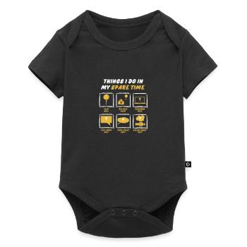 GOLF IN SPARE TIME - Baby Premium short-sleeve bodysuit - black - Front