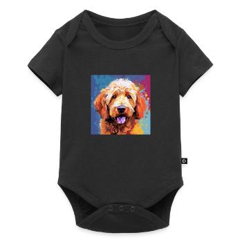 Golden Doodle Pop Art - Baby Premium short-sleeve bodysuit - black - Front