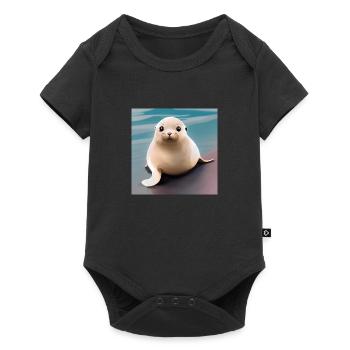 SEAL CUB - Baby Premium short-sleeve bodysuit - black - Front