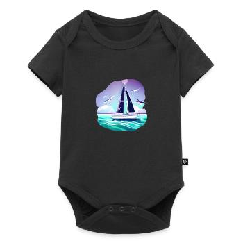 Sailing Sailing Ship Sailing Sailing Sailboat - Baby Premium short-sleeve bodysuit - black - Front