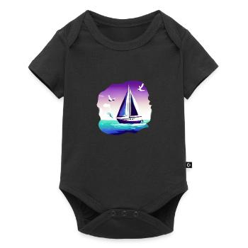 Segelschiff Segeln Segelboot Segelsport Segler - Baby Premium Kurzarmbody - Schwarz - Vorne
