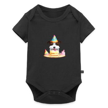 Birthday Dogs Birthday Cake Birthday Party - Baby Premium short-sleeve bodysuit - black - Front
