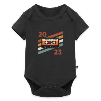 2023 retro vintage anniversary - Baby Premium short-sleeve bodysuit - black - Front