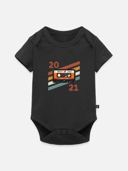 Retro-Jahrgang 2021 Jubiläum - Baby Premium Kurzarmbody - Schwarz