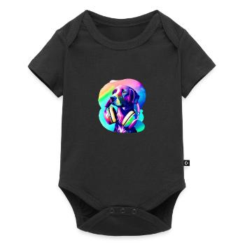 Labrador owners listening to music Labrador Retriever - Baby Premium short-sleeve bodysuit - black - Front