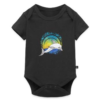 Dolphin - Baby Premium short-sleeve bodysuit - black - Front