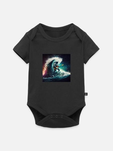 surf space - Baby Premium short-sleeve bodysuit - black