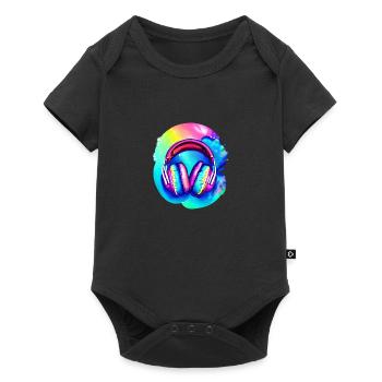 Headphones Singers Musicians Gamers Listen to music Singing - Baby Premium short-sleeve bodysuit - black - Front