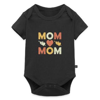 Ich liebe dich Mama Geschenkidee Muttertag Mama - Baby Premium Kurzarmbody - Schwarz - Vorne