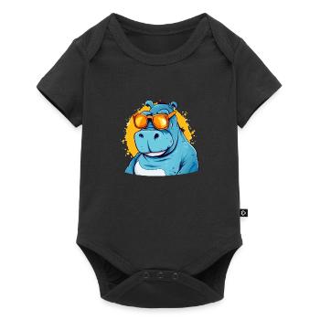 Bob l'hippopotame - Body à manches courtes Premium Bébé - noir - Devant