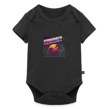 Summer T-shirt - Baby Premium short-sleeve bodysuit - black - Front