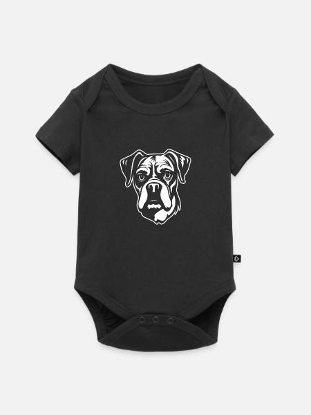 Boxer Hund Hunderasse - Baby Premium Kurzarmbody - Schwarz