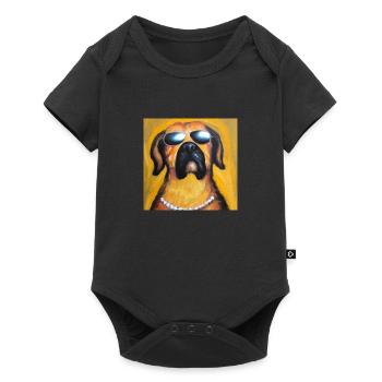Sunny Dog - Baby Premium short-sleeve bodysuit - black - Front