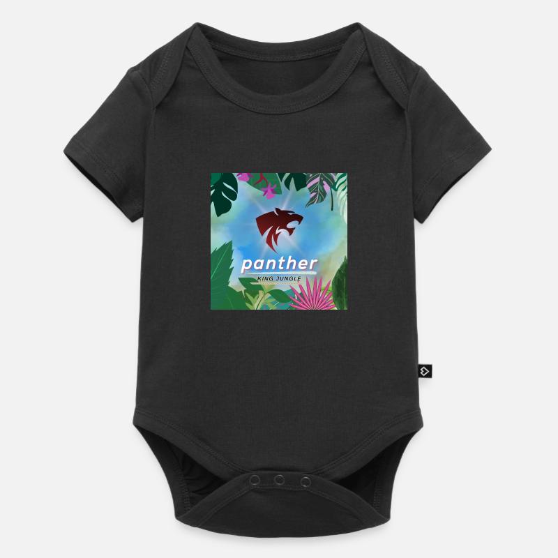 Jungle du roi panthère - Body à manches courtes Premium Bébé - noir