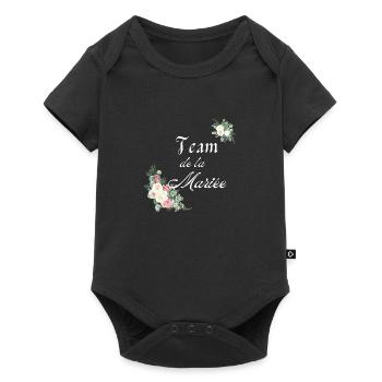 team de la Mariée - Body à manches courtes Premium Bébé - noir - Devant