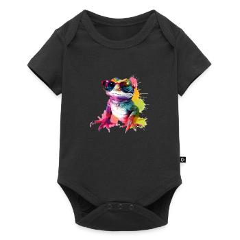 Rako the lizard - Baby Premium short-sleeve bodysuit - black - Front