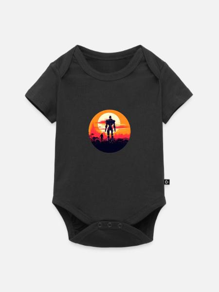 Sonnenuntergangs-Verbündete - Baby Premium Kurzarmbody - Schwarz