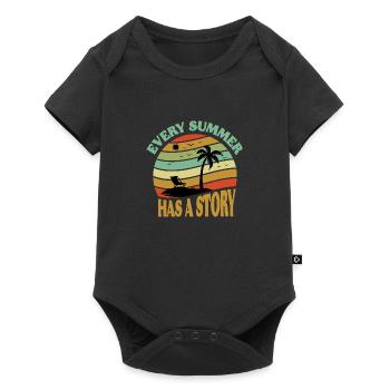 Every Summer has a Story - Baby Premium Kurzarmbody - Schwarz - Vorne