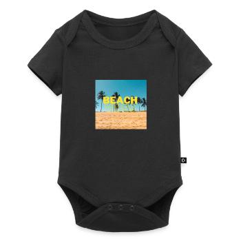 Beach 15 - Baby Premium Kurzarmbody - Schwarz - Vorne