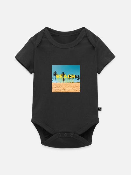 Beach 15 - Baby Premium Kurzarmbody - Schwarz