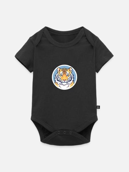 Majestätischer Tiger - Baby Premium Kurzarmbody - Schwarz