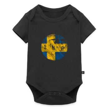 Sweden Sweden flag national norden skandinavia - Baby Premium short-sleeve bodysuit - black - Front