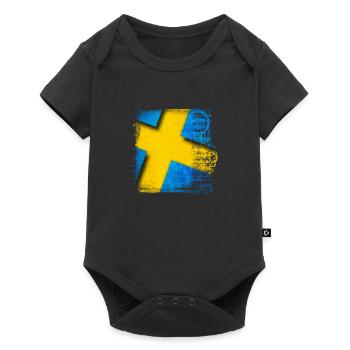 Sweden Sweden flag national norden skandinavia - Baby Premium short-sleeve bodysuit - black - Front