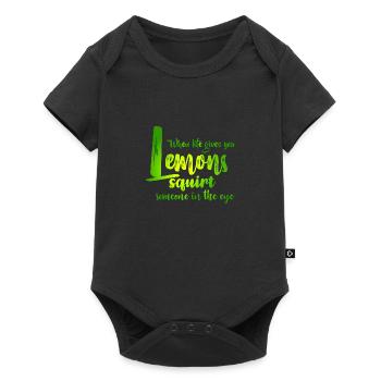 FUN Quote - Lemon Squirt - col - Baby Premium Kurzarmbody - Schwarz - Vorne