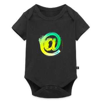 Internet email www drôle de mème grunge tech leters - Body à manches courtes Premium Bébé - noir - Devant