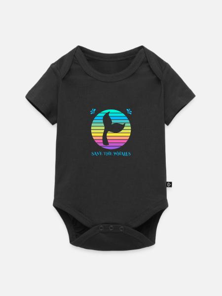 Rettet die Wale - Baby Premium Kurzarmbody - Schwarz