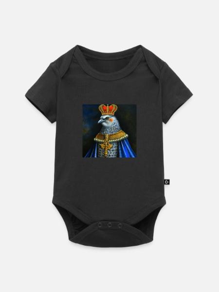 Adler in der Krone - Baby Premium Kurzarmbody - Schwarz
