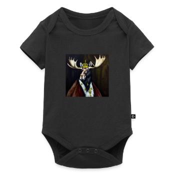 Orignal dans la couronne - Body à manches courtes Premium Bébé - noir - Devant